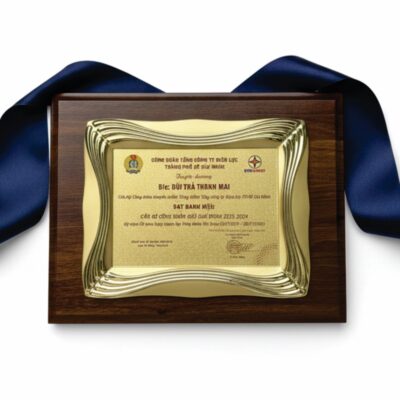 Bảng vinh danh gỗ đồng 06